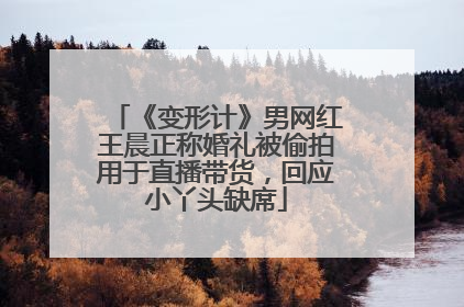 《变形计》男网红王晨正称婚礼被偷拍用于直播带货，回应小丫头缺席