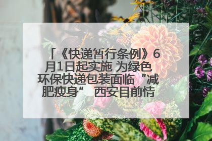 《快递暂行条例》6月1日起实施 为绿色环保快递包装面临“减肥瘦身” 西安目前情况如何？记者探访