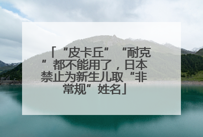 “皮卡丘”“耐克”都不能用了，日本禁止为新生儿取“非常规”姓名