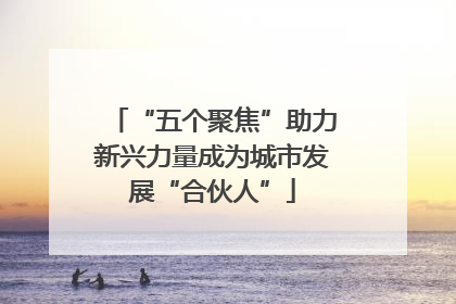 “五个聚焦”助力新兴力量成为城市发展“合伙人”