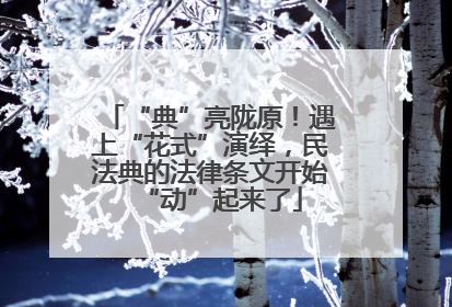 “典”亮陇原！遇上“花式”演绎，民法典的法律条文开始“动”起来了