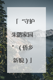 “守护朱鹮家园”（侨乡新貌）