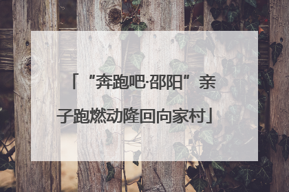 “奔跑吧·邵阳”亲子跑燃动隆回向家村