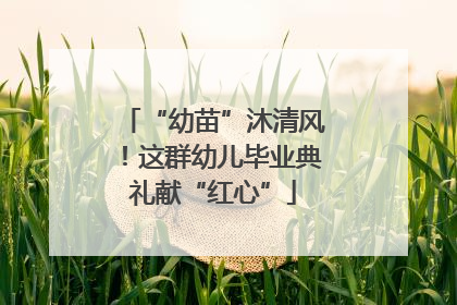 “幼苗”沐清风！这群幼儿毕业典礼献“红心”