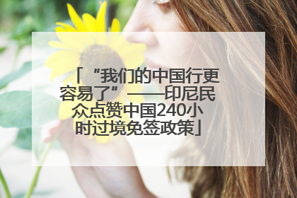 “我们的中国行更容易了”——印尼民众点赞中国240小时过境免签政策
