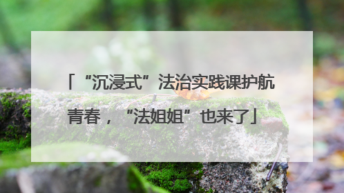 “沉浸式”法治实践课护航青春，“法姐姐”也来了