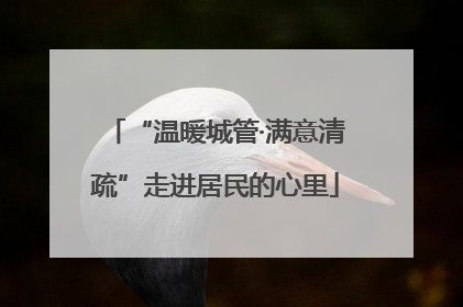 “温暖城管·满意清疏”走进居民的心里