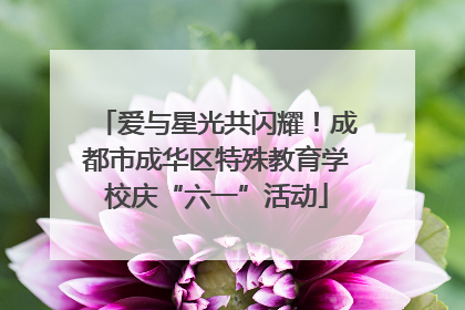 爱与星光共闪耀！成都市成华区特殊教育学校庆“六一”活动
