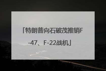 特朗普向石破茂推销F-47、F-22战机