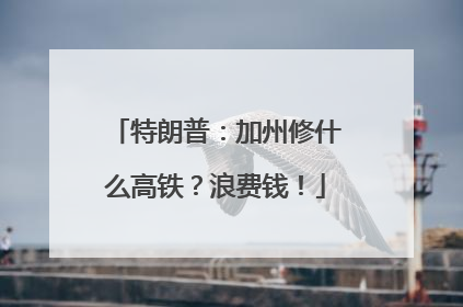 特朗普：加州修什么高铁？浪费钱！