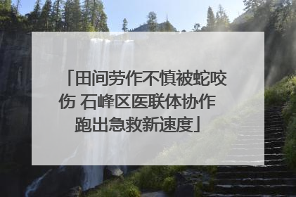田间劳作不慎被蛇咬伤 石峰区医联体协作跑出急救新速度