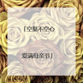 空巢不空心 爱满母亲节