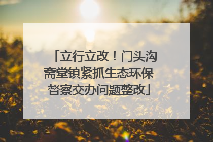 立行立改！门头沟斋堂镇紧抓生态环保督察交办问题整改