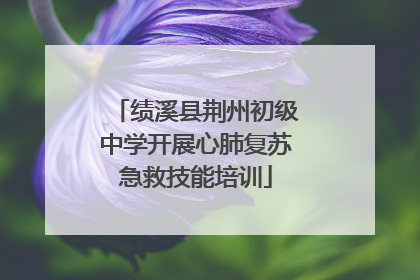 绩溪县荆州初级中学开展心肺复苏急救技能培训