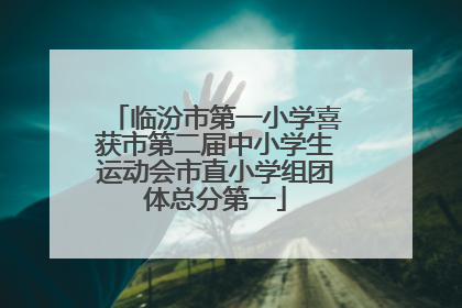 临汾市第一小学喜获市第二届中小学生运动会市直小学组团体总分第一