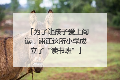 为了让孩子爱上阅读，浦江这所小学成立了“读书班”