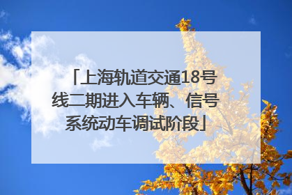 上海轨道交通18号线二期进入车辆、信号系统动车调试阶段