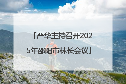 严华主持召开2025年邵阳市林长会议