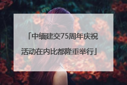中缅建交75周年庆祝活动在内比都隆重举行