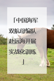 中国海军双航母编队赴远海开展实战化训练
