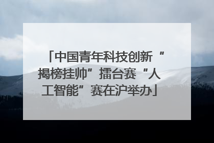 中国青年科技创新“揭榜挂帅”擂台赛“人工智能”赛在沪举办