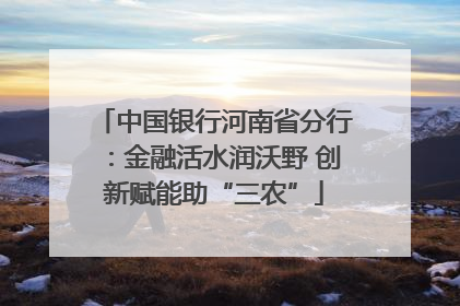 中国银行河南省分行：金融活水润沃野 创新赋能助“三农”