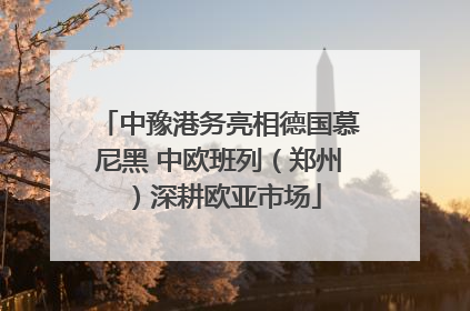 中豫港务亮相德国慕尼黑 中欧班列（郑州）深耕欧亚市场