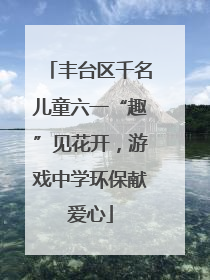 丰台区千名儿童六一“趣”见花开，游戏中学环保献爱心