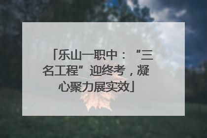 乐山一职中：“三名工程”迎终考，凝心聚力展实效