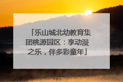 乐山城北幼教育集团桃源园区：享动漫之乐，伴多彩童年
