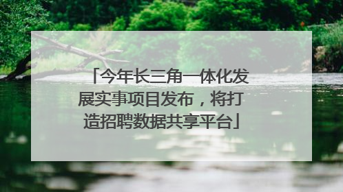 今年长三角一体化发展实事项目发布，将打造招聘数据共享平台