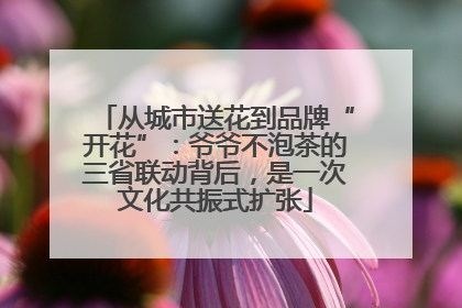 从城市送花到品牌“开花”：爷爷不泡茶的三省联动背后，是一次文化共振式扩张