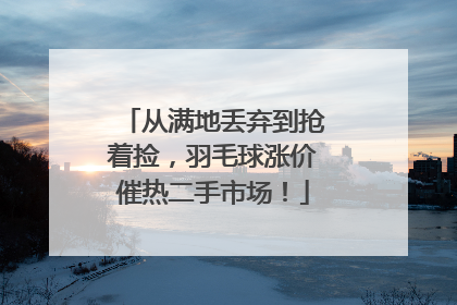 从满地丢弃到抢着捡，羽毛球涨价催热二手市场！