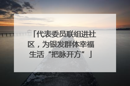代表委员联组进社区，为银发群体幸福生活“把脉开方”