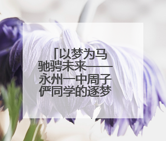 以梦为马 驰骋未来——永州一中周子俨同学的逐梦之路