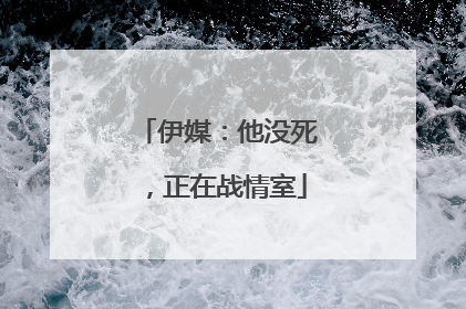 伊媒：他没死，正在战情室