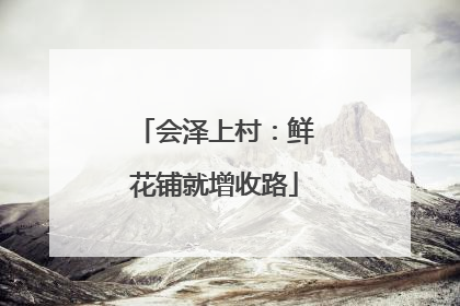 会泽上村：鲜花铺就增收路