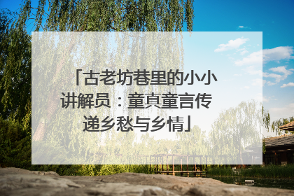古老坊巷里的小小讲解员：童真童言传递乡愁与乡情