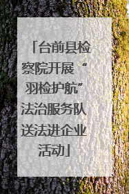 台前县检察院开展“羽检护航”法治服务队送法进企业活动