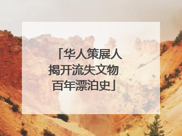 华人策展人揭开流失文物百年漂泊史