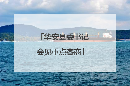 华安县委书记会见重点客商
