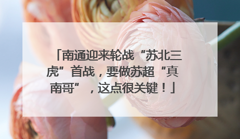 南通迎来轮战“苏北三虎”首战，要做苏超“真南哥”，这点很关键！