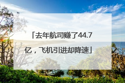 去年航司赚了44.7亿，飞机引进却降速