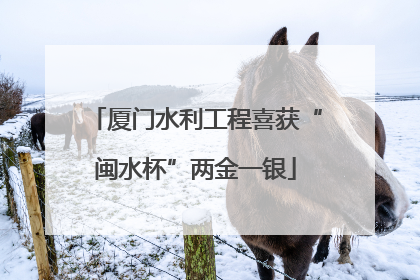 厦门水利工程喜获“闽水杯”两金一银