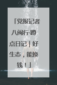 党报记者八闽行·蹲点日记｜好生态，能换钱！