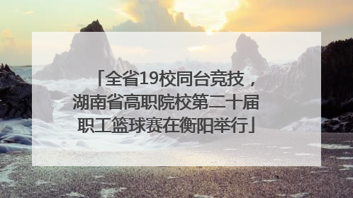 全省19校同台竞技，湖南省高职院校第二十届职工篮球赛在衡阳举行