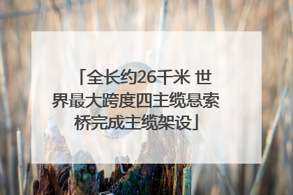 全长约26千米 世界最大跨度四主缆悬索桥完成主缆架设