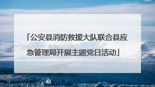 公安县消防救援大队联合县应急管理局开展主题党日活动