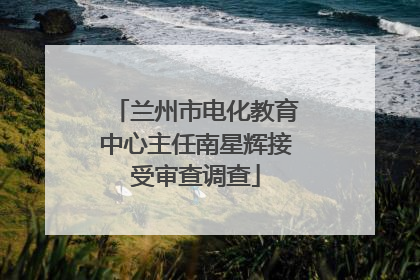 兰州市电化教育中心主任南星辉接受审查调查