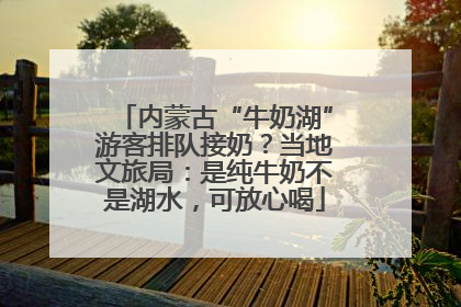 内蒙古“牛奶湖”游客排队接奶？当地文旅局：是纯牛奶不是湖水，可放心喝